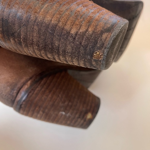 Dolce vita leather brown heeled ankle boots buckles Sz 8.5 - Picture 7 of 11